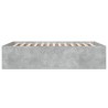 Cadre de lit sans matelas gris béton 140x190 cm 