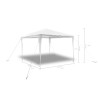 Belvédère de jardin à toit pyramidal 3x3 m 