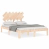 Cadre de lit sans matelas bois de pin massif 