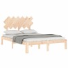 Cadre de lit sans matelas bois de pin massif 