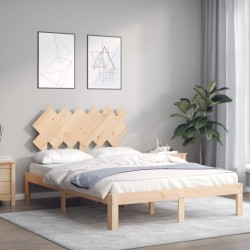 Cadre de lit sans matelas bois de pin massif 