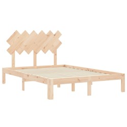 Cadre de lit sans matelas bois de pin massif 