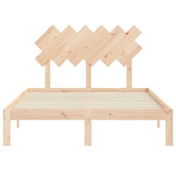 Cadre de lit sans matelas bois de pin massif 