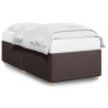 Cadre de lit sans matelas marron foncé 100x200 cm tissu 