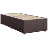 Cadre de lit sans matelas marron foncé 100x200 cm tissu 