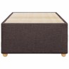 Cadre de lit sans matelas marron foncé 100x200 cm tissu 