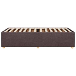 Cadre de lit sans matelas marron foncé 100x200 cm tissu 