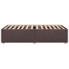 Cadre de lit sans matelas marron foncé 100x200 cm tissu 