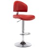 Tabourets de bar lot de 2 rouge bordeaux similicuir 