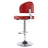 Tabourets de bar lot de 2 rouge bordeaux similicuir 