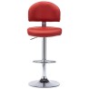 Tabourets de bar lot de 2 rouge bordeaux similicuir 
