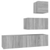 Ensemble de meubles TV 4 pcs Sonoma gris Bois d'ingénierie 