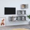 Ensemble de meubles TV 4 pcs Sonoma gris Bois d'ingénierie 