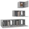 Ensemble de meubles TV 4 pcs Sonoma gris Bois d'ingénierie 
