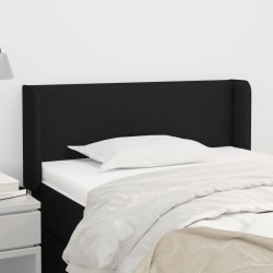 Tête de lit avec oreilles Noir 103x16x78/88 cm Tissu 