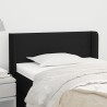 Tête de lit avec oreilles Noir 103x16x78/88 cm Tissu 