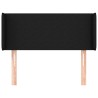 Tête de lit avec oreilles Noir 103x16x78/88 cm Tissu 