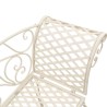 Chaise longue de jardin 128 cm Métal Antique Blanc 