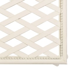 Chaise longue de jardin 128 cm Métal Antique Blanc 