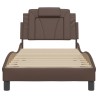 Cadre de lit sans matelas marron 80x200 cm similicuir 