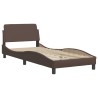 Cadre de lit sans matelas marron 80x200 cm similicuir 