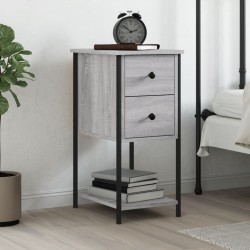 Table de chevet sonoma gris 32x42x70 cm bois d'ingénierie 