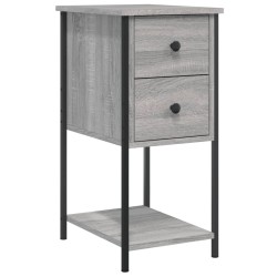 Table de chevet sonoma gris 32x42x70 cm bois d'ingénierie 