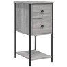 Table de chevet sonoma gris 32x42x70 cm bois d'ingénierie 