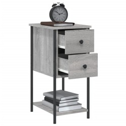 Table de chevet sonoma gris 32x42x70 cm bois d'ingénierie 