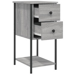 Table de chevet sonoma gris 32x42x70 cm bois d'ingénierie 