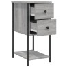 Table de chevet sonoma gris 32x42x70 cm bois d'ingénierie 