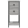 Table de chevet sonoma gris 32x42x70 cm bois d'ingénierie 