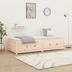 Lit de jour 75x190 cm Petit simple Bois de pin massif 