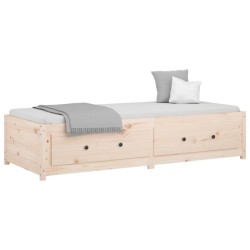Lit de jour 75x190 cm Petit simple Bois de pin massif 
