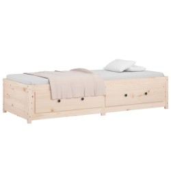 Lit de jour 75x190 cm Petit simple Bois de pin massif 