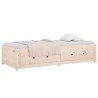 Lit de jour 75x190 cm Petit simple Bois de pin massif 