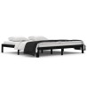 Cadre de lit sans matelas noir bois massif de pin 200x200 cm 