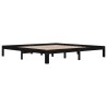 Cadre de lit sans matelas noir bois massif de pin 200x200 cm 