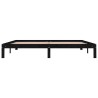 Cadre de lit sans matelas noir bois massif de pin 200x200 cm 