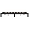 Cadre de lit sans matelas noir bois massif de pin 200x200 cm 