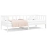 Lit de jour sans matelas blanc 80x200 cm bois de pin massif 