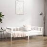 Lit de jour sans matelas blanc 80x200 cm bois de pin massif 