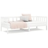 Lit de jour sans matelas blanc 80x200 cm bois de pin massif 