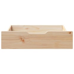 Tiroirs sous le lit avec roulettes 2 pcs 65x55x17 cm pin massif 