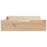 Tiroirs sous le lit avec roulettes 2 pcs 65x55x17 cm pin massif 