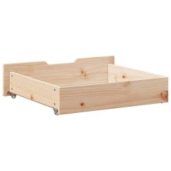 Tiroirs sous le lit avec roulettes 2 pcs 65x55x17 cm pin massif 