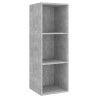 Ensemble de meuble TV 3 pcs Gris béton Bois d'ingénierie 