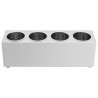 Porte-couverts 4 grilles Rectangulaire Acier inoxydable  