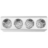 Porte-couverts 4 grilles Rectangulaire Acier inoxydable  