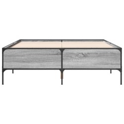 Cadre de lit sans matelas sonoma gris 140x190 cm 